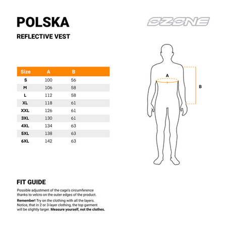 Kamizelka Odblaskowa Ozone Polska Black/Fluo Yellow