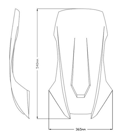 Szyba sportowa PUIG do Honda X-Adv 2021-2025 Przezroczysty (W) 20584W