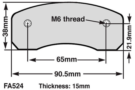 EBC Klocki kartingowe FA524 (1 kpl. na tarczę)