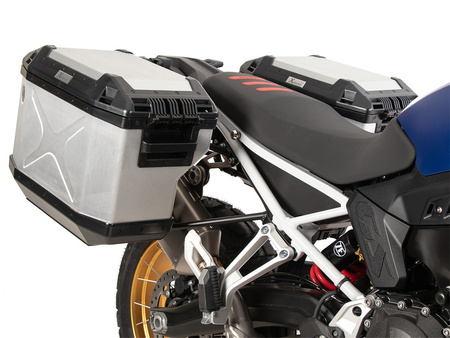 Side carrier cutout black incl. Xplorer silver sideboxes for BMW F 900 GS (2024-)