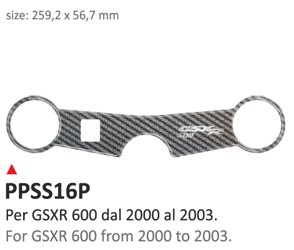 ONEDESIGN Naklejka na półkę kierownicy Suzuki GSXR 600 2000/2003