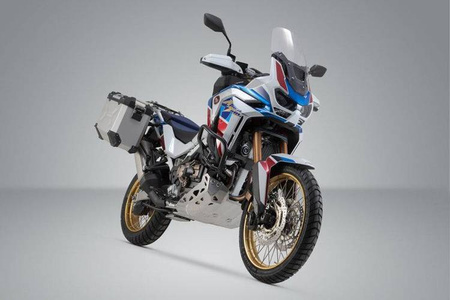 ZESTAW KUFRÓW BOCZNYCH TRAX ADV I STELAŻY SW-MOTECH HONDA CRF1100L AF SILVER 45/37L
