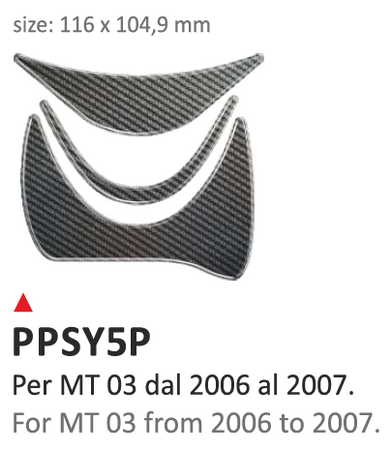 ONEDESIGN Naklejka na półkę kierownicy Yamaha MT03 2006/2007