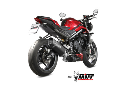 Mivv Układ wydechowy SR-1 Titanium Nero Triumph Street Triple 765RS 2023-2024