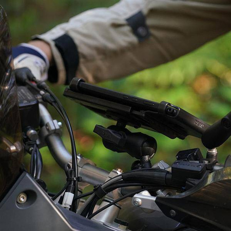 Podwójne mocowanie kulowe RAM® Handlebar U-Bolt z okrągłą płytką - rozmiar C krótki