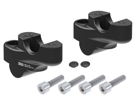 Offset Handlebar Riser for Honda CB 500/S (1993-1997), 30mm up, 21mm back - black