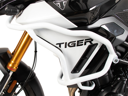Tank protection bar "Solid" white for Triumph Tiger 900 Rally Pro (2024-)