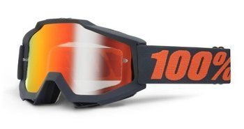 100 PROCENT GOGLE MODEL ACCURI GUNMETAL KOLOR CZARNY/CZERWONY SZYBKA CZERWONE LUSTRO (DODATKOWA PRZEŹROCZYSTA SZYBKA)