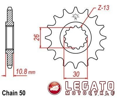 ZĘBATKA NAPĘDOWA JT PRZÓD (530)