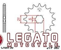 ZĘBATKA NAPĘDOWA JT PRZÓD