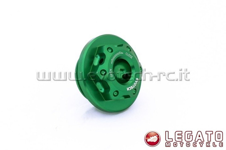 Korek wlewu oleju   EVOTECH RC  Kawasaki zielony
