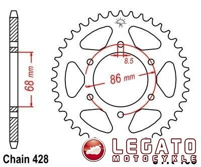 ZĘBATKA NAPĘDOWA JT TYŁ (428)