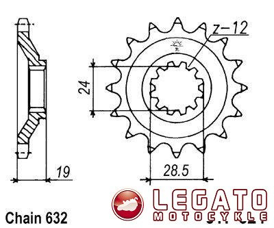 ZĘBATKA NAPĘDOWA JT PRZÓD