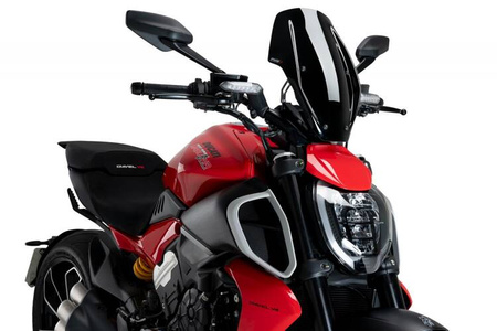 Owiewka PUIG do Ducati Diavel V4 2024-2025 (Touring) Czarny (N) 21713N