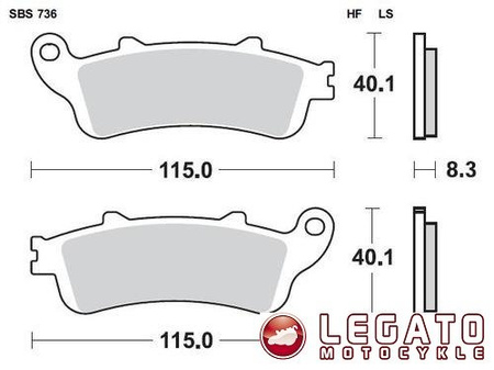 KLOCKI HAMULCOWE SBS 736 LS