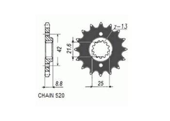 SUNSTAR ZĘBATKA NAPEDOWA PRZEDNIA 333-15