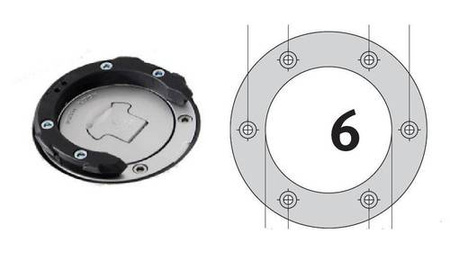 TANKRING EVO SW-MOTECH 6 ŚRUB, YAMAHA BULLDOG (-05), BLACK