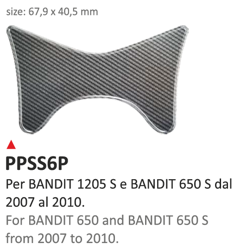 ONEDESIGN Naklejka na półkę kierownicy Suzuki Bandit 650S-1250S 2007/2010