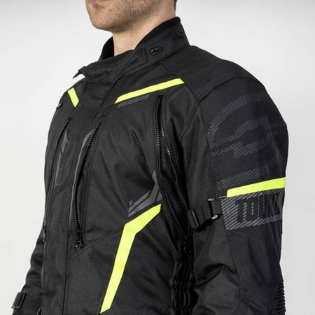 KURTKA TEKSTYLNA OZONE TOUR III BLACK/FLUO YELLOW
