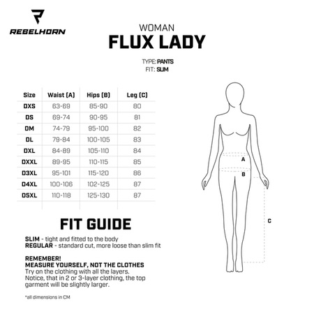 Motocyklowe Spodnie Tekstylne Rebelhorn Flux Lady Black