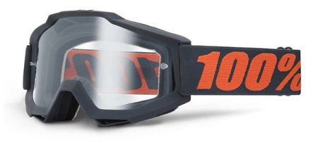 100 PROCENT (2020) GOGLE MODEL ACCURI ENDURO GUNMETAL KOLOR SZARY SZYBKA PRZEŹROCZYSTA