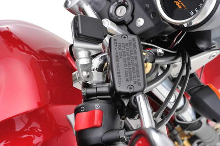 Aluminiowy wspornik z zaciskiem 22.2mm srebrny              