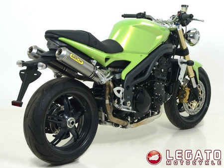 Tłumiki końcowe Arrow Round-Sil Tytan + decat Triumph Speed Triple 1050 2007-2010