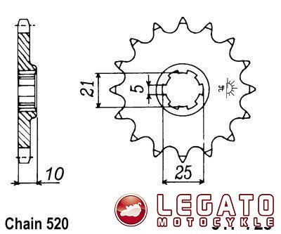 ZĘBATKA NAPĘDOWA JT PRZÓD (520)