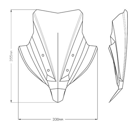 Owiewka PUIG do Yamaha MT-10 2022-2025 (Sport) Czarny (N) 21361N