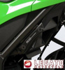 MOCOWANIE WYDECHU + LEWY PODNÓŻEK KAWASAKI NINJA 300 / Z250 BLACK