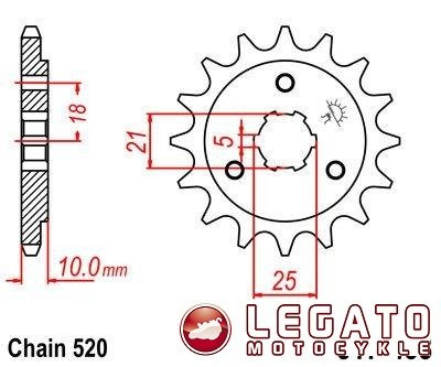 ZĘBATKA NAPĘDOWA JT PRZÓD