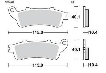 KLOCKI HAMULCOWE SBS 880 LS