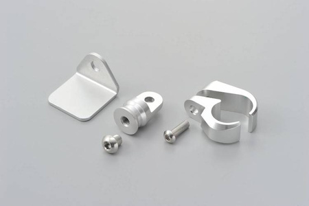 Aluminiowy wspornik z zaciskiem 22.2mm srebrny              