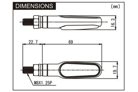 Daytona LEDowe kierunkowskazy "D-LIGHT" przyciemniane klosze 89232
