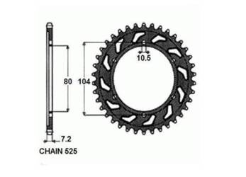 SUNSTAR zębatka tylna 1-4347-42