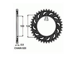 SUNSTAR zębatka tylna 1-3435-46