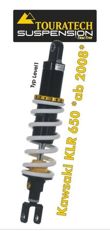 Touratech Suspension shock absorber for Kawasaki KLR650 from 2008 type Level1/Explore