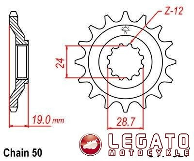 ZĘBATKA NAPĘDOWA JT PRZÓD