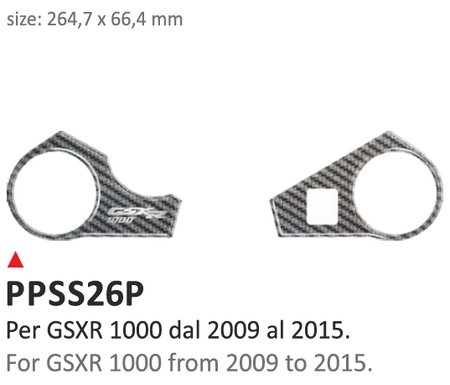 ONEDESIGN Naklejka na półkę kierownicy Suzuki GSXR 1000 2009/2016