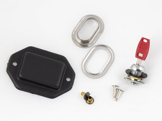 Lid lock-cylinder incl. Lock counter part for Hepco&Becker leather bags Buffalo and Ivory