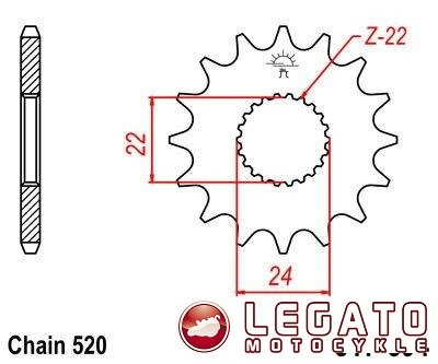 ZĘBATKA NAPĘDOWA JT PRZÓD