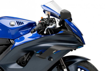 Boczne spoilery dociskowe PUIG do Yamaha R7 2022-2025 (Race) Czarny mat (J) 21223J