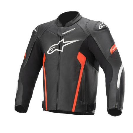 KURTKA SKÓRZANA ALPINESTARS FASTER V2 BLACK/FLUO RED