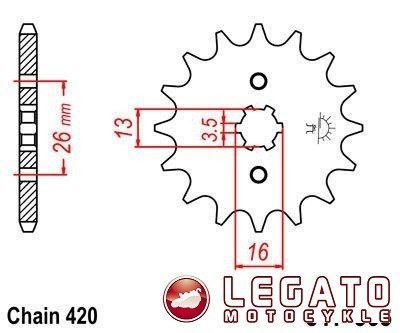 ZĘBATKA NAPĘDOWA JT PRZÓD