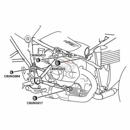 ZAŚLEPKI RAMY PUIG DO BMW R NINE T 2017-2020