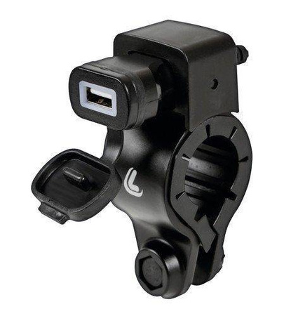 38832 Ładowarka USB 12/24V z mocowaniem na kierownicy i na widelcu motocykla - szybkie ładowanie 2400 mA - 12/24V 
