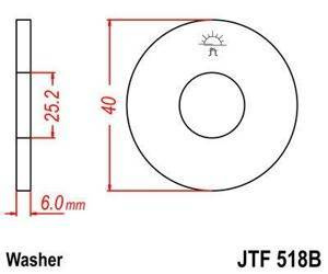 PODKŁADKA DYSTANSOWA DO ZASTOSOWANIA Z ZĘBATKAMI JTF518.XX