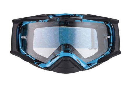 GOGLE IMX DUST GRAPHIC BLUE/BLACK MATT - SZYBA DARK SMOKE + CLEAR (2 SZYBY W ZESTAWIE)