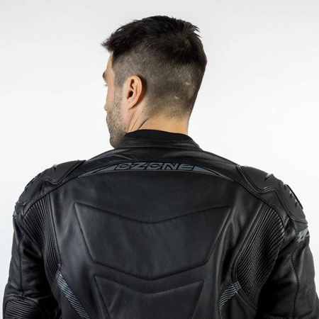 KURTKA SKÓRZANA OZONE RS600 BLACK/GREY