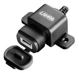 38833 Ładowarka USB, 12/24 V z mocowaniem i uniwersalną  wtyczką - Szybkie ładowanie - 2400 mA - 12/24 V